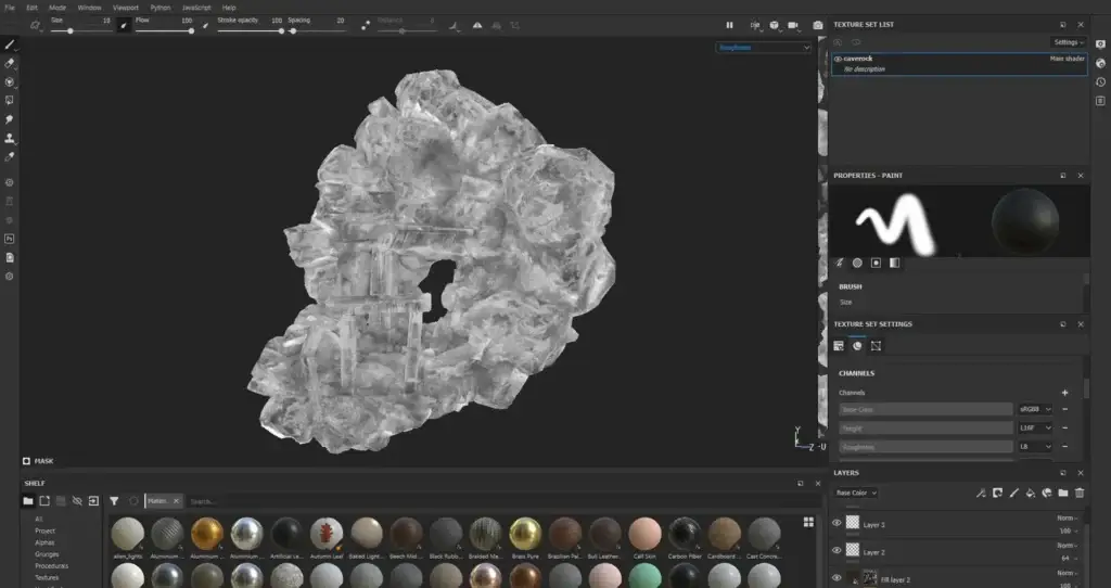 Generating Roughness Channel in Substance Painter