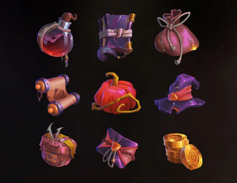 2D Game Asset Props by Sabina Akulova