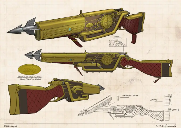 2D Weapon Concept Art by Haoning Wu